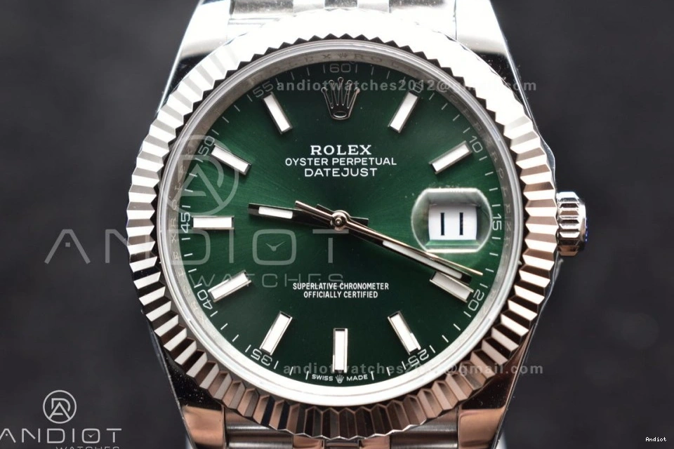 DIWF Green on 126334 SA3235 Steel Dial Sundust Best DateJust Jubilee 1:1 Edition 904L Bracelet 41 0410